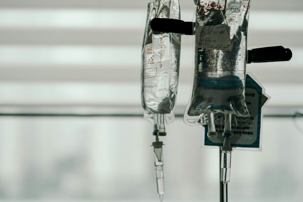 IV bags symbolizing advanced medical directives