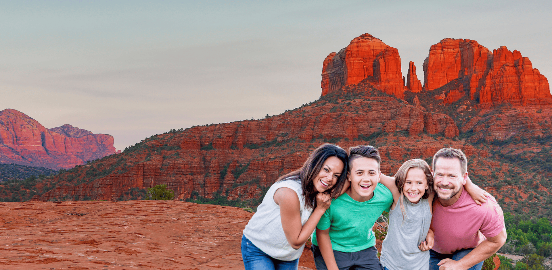 family with mountain in the background, wills and trusts